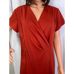 Passport Love vintage orange midi short sleeve‎ dress Size L